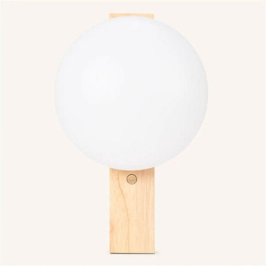 Matthew lichtbruin stijlvol houten draadloze wandlamp - oplaadbaar en dimpelbaar