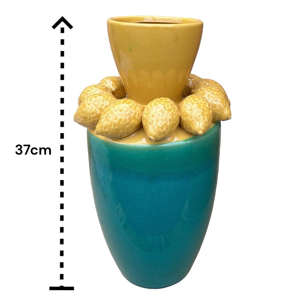 Zijden Bloemen met  Lemon Juice Vase H：37cm