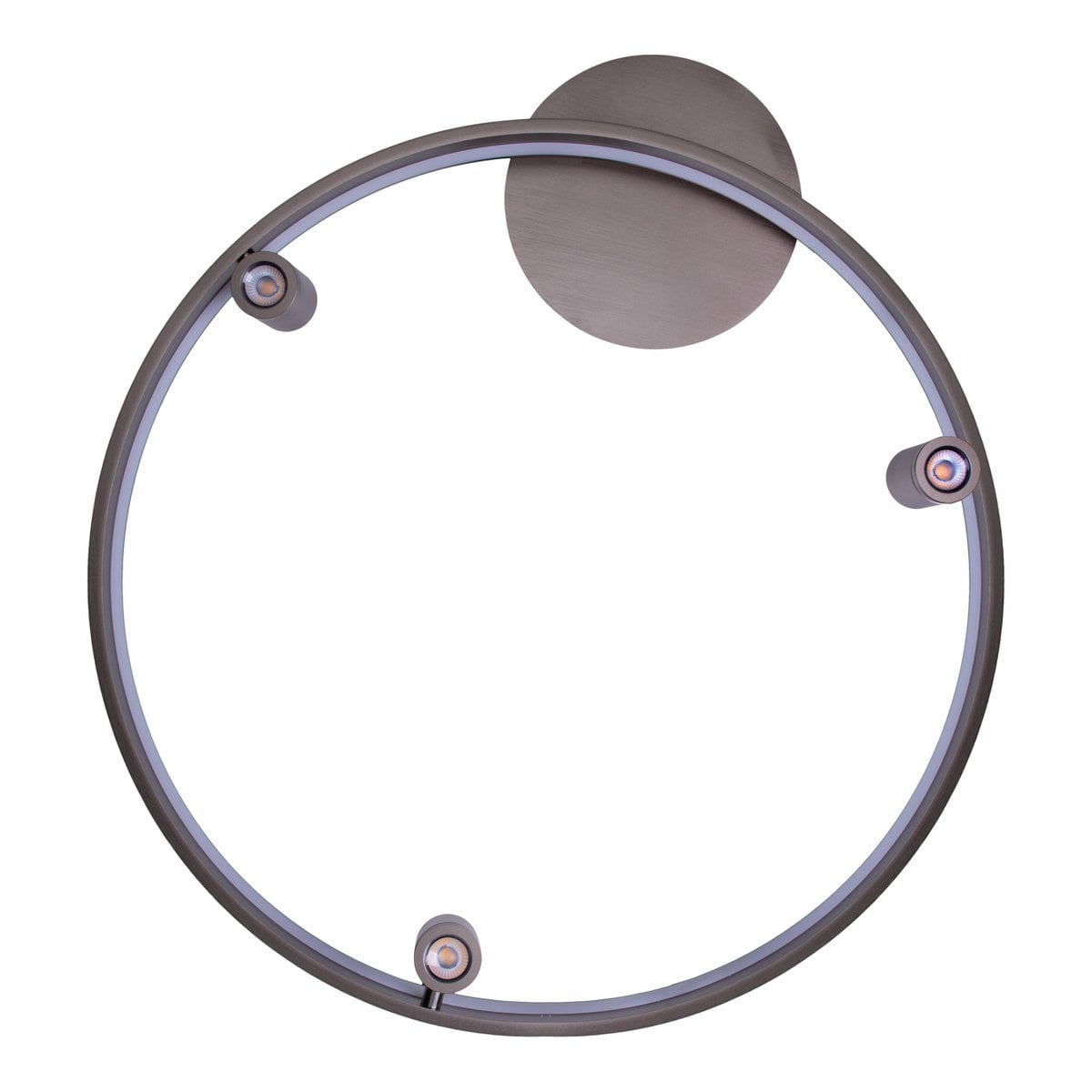 LED -plafondlamp "Tristan", moderne metalen plafondlamp en plastic in stalen blanco, de LED's zijn stevig geïnstalleerd. Met ongeveer 58 cm Øthie ideale verlichting voor woonkamer, eetkamer of keuken.