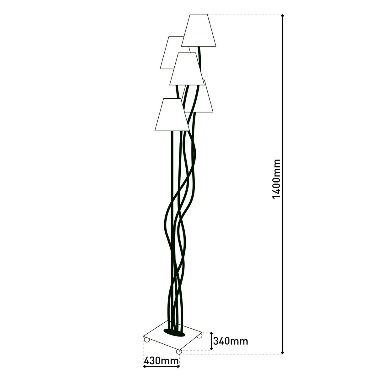 Liv · Vloerlamp met textielen kap