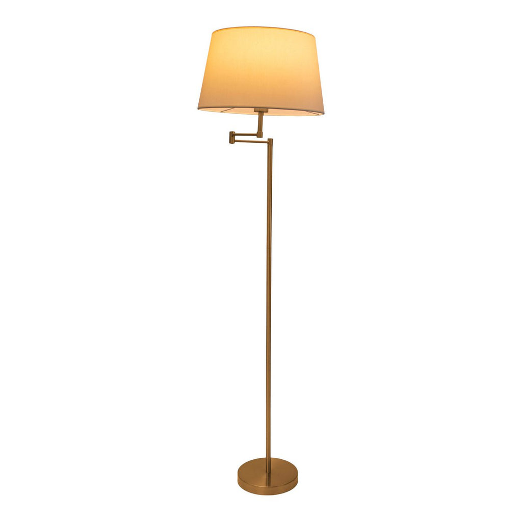 Staande lamp "Bologna" Hoogte 158 cm gemaakt van metaal in Matt Brass, Beier TextalsPreu, E27