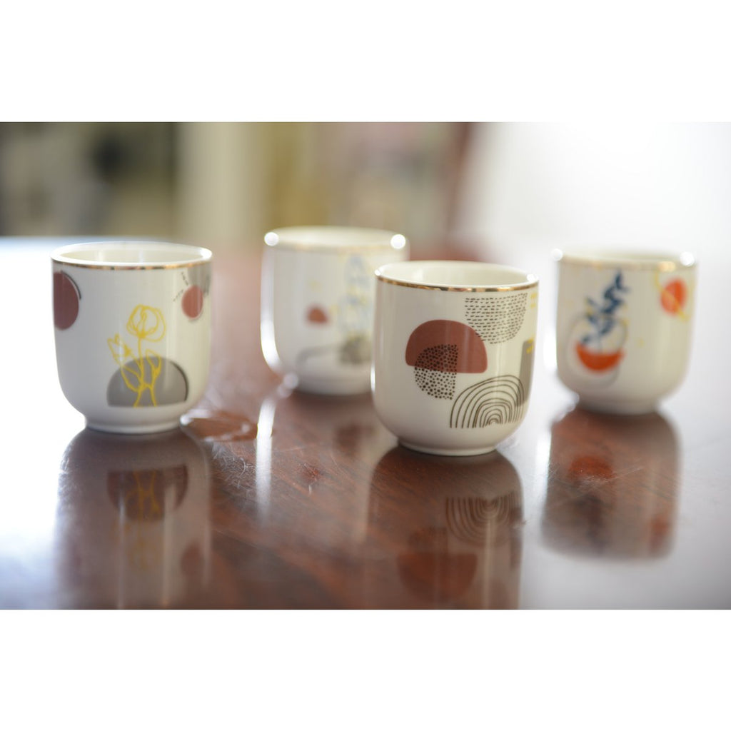 90 ml Art Deco Coffee Cups - veel van 4