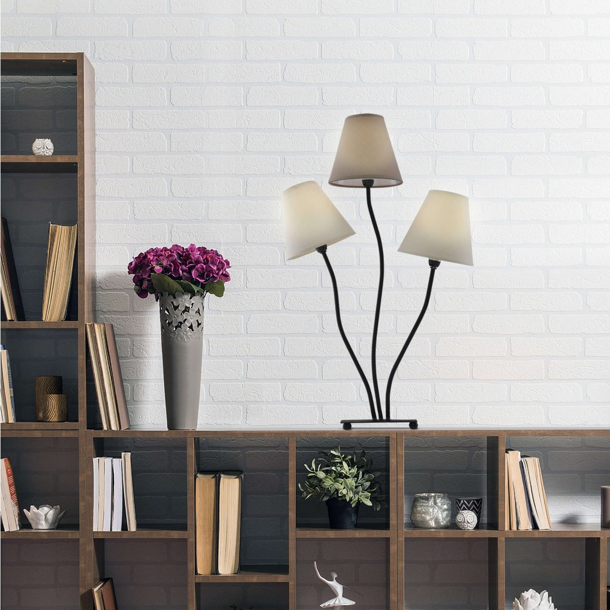 Liv · Tafellamp met textielen kap — naturel