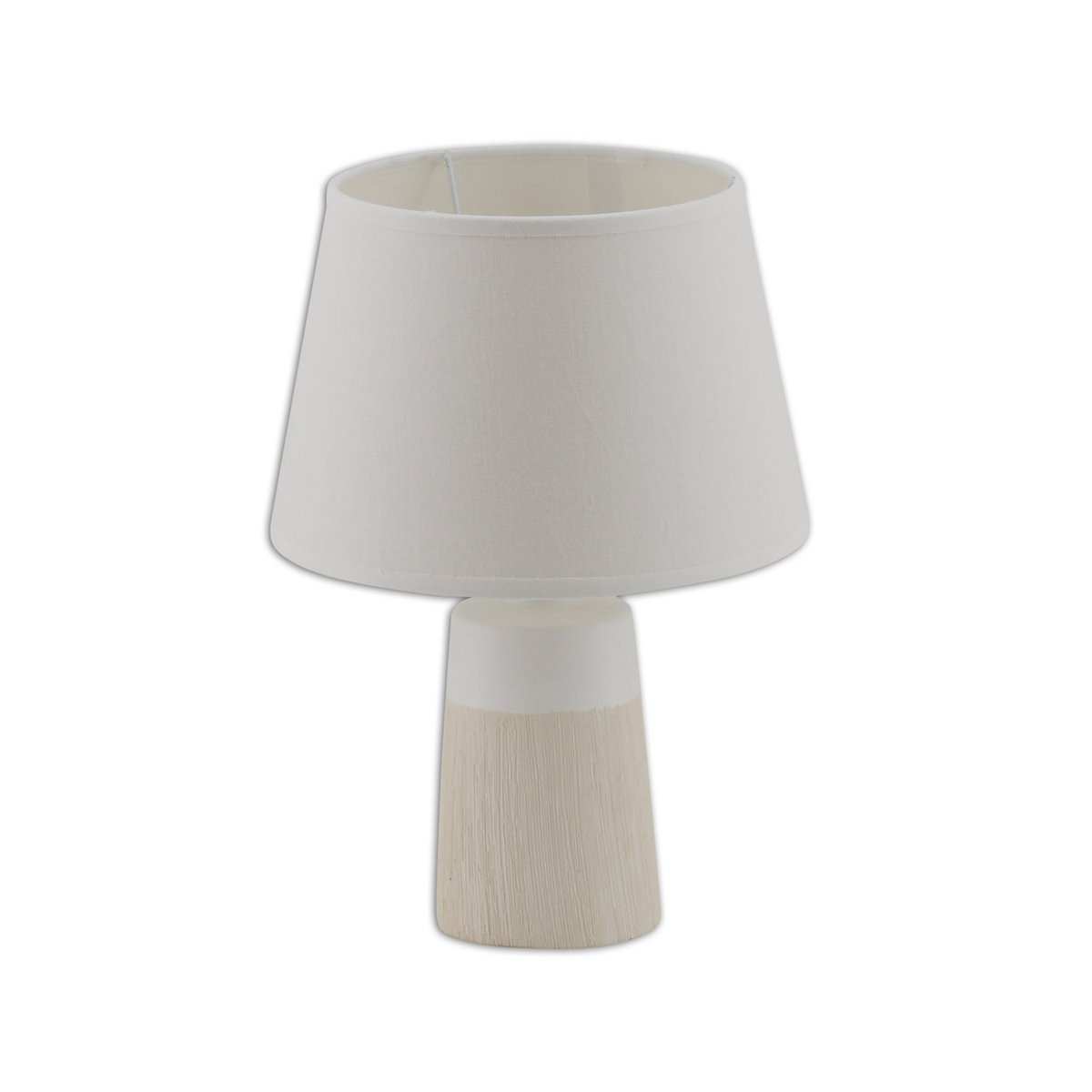 Liv · Houten tafellamp met linnen kap — naturel