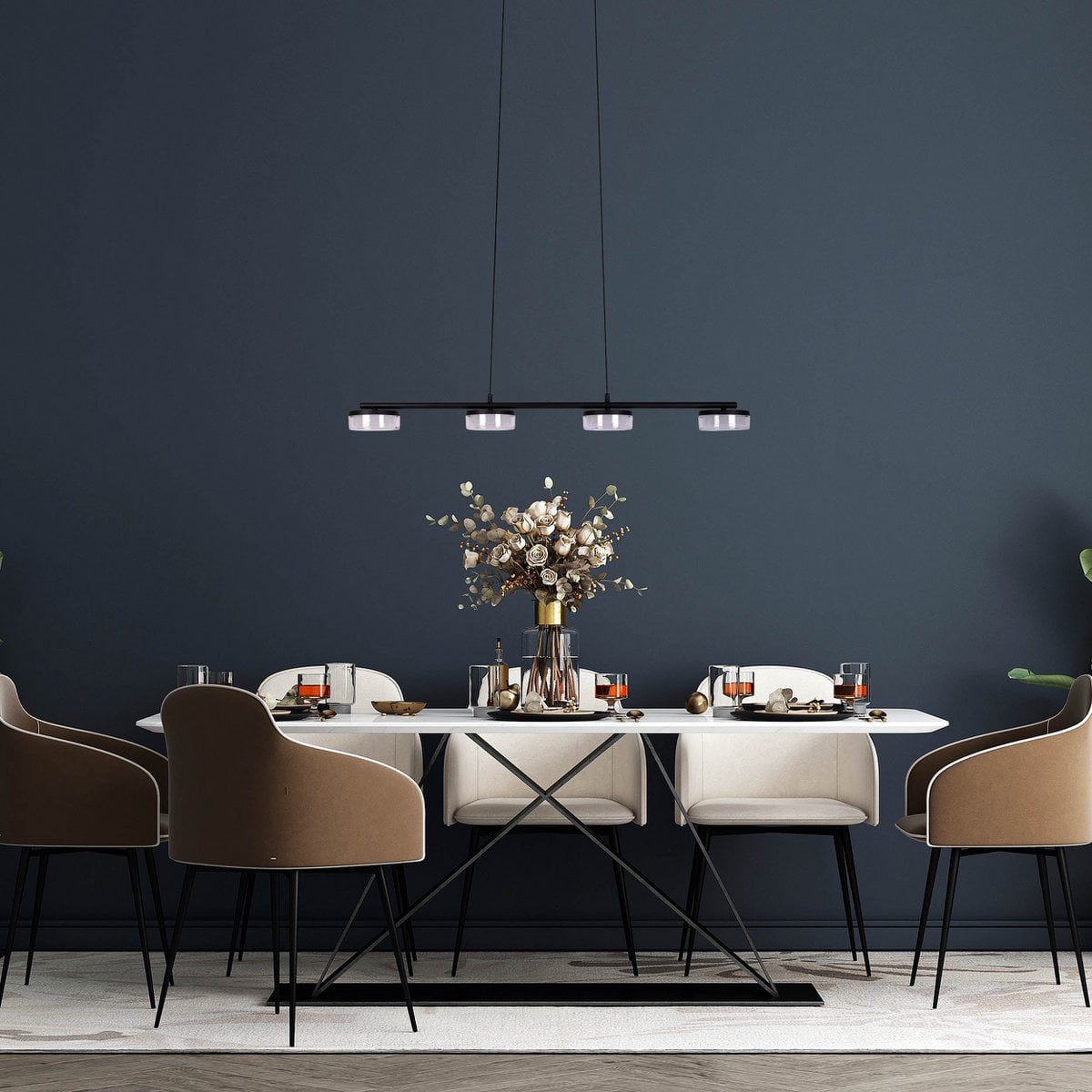 Liv · Glazen hanglamp — zwart