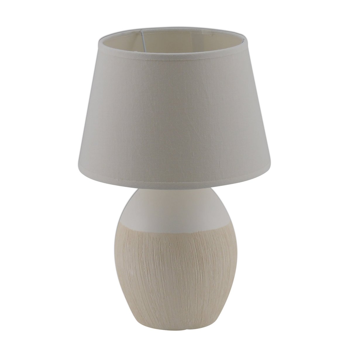 Liv · Houten tafellamp met linnen kap — naturel