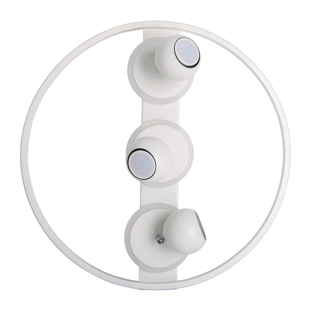 3 Spot LED -plafondlamp "Ronda" Ø 50 cm, gemaakt van metaal en plastic, wit, GU10, vlekken binnen