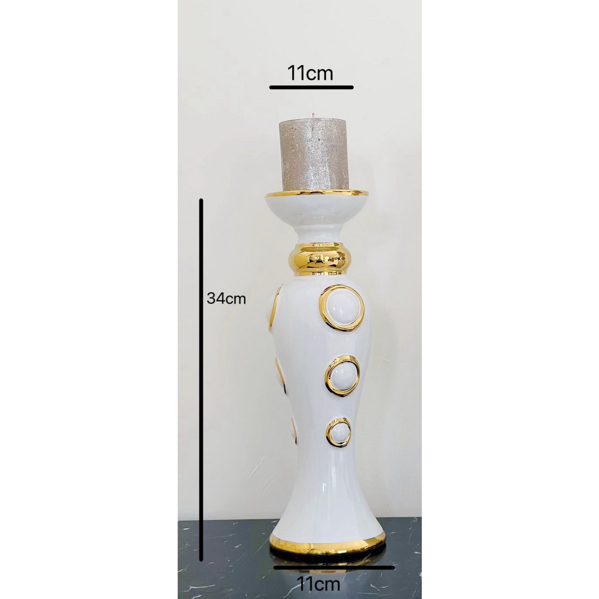 Set van 2 stuks cirkelkaarshouder Maat: H:34cm B:11cm