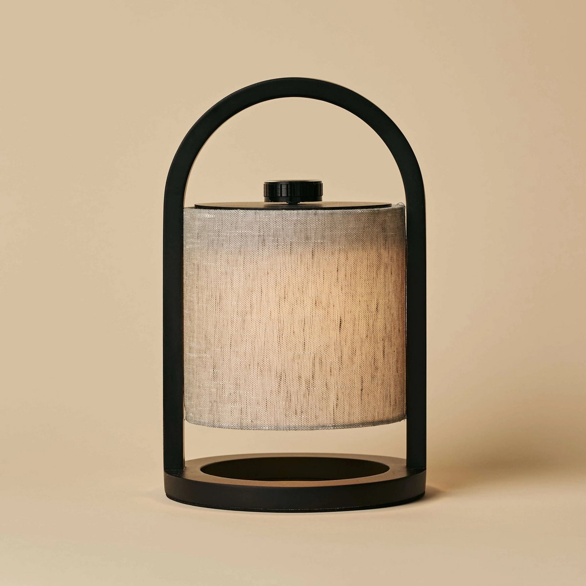 River Black & Gray Wooden oplaadbare lamp - Dimable & snateloze licht