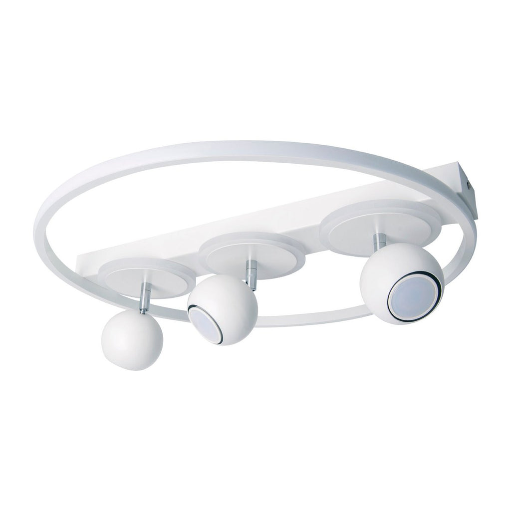 3 Spot LED -plafondlamp "Ronda" Ø 50 cm, gemaakt van metaal en plastic, wit, GU10, vlekken binnen