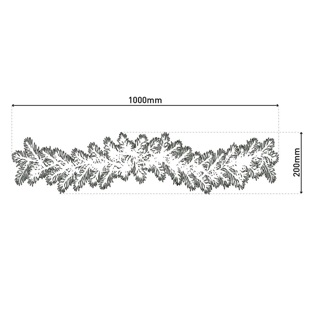 LED Kerst Tendril "Noel" Outdoor Decoratie gemaakt van metaal en plastic in groen en goud, met stevig ingebouwde LED's
