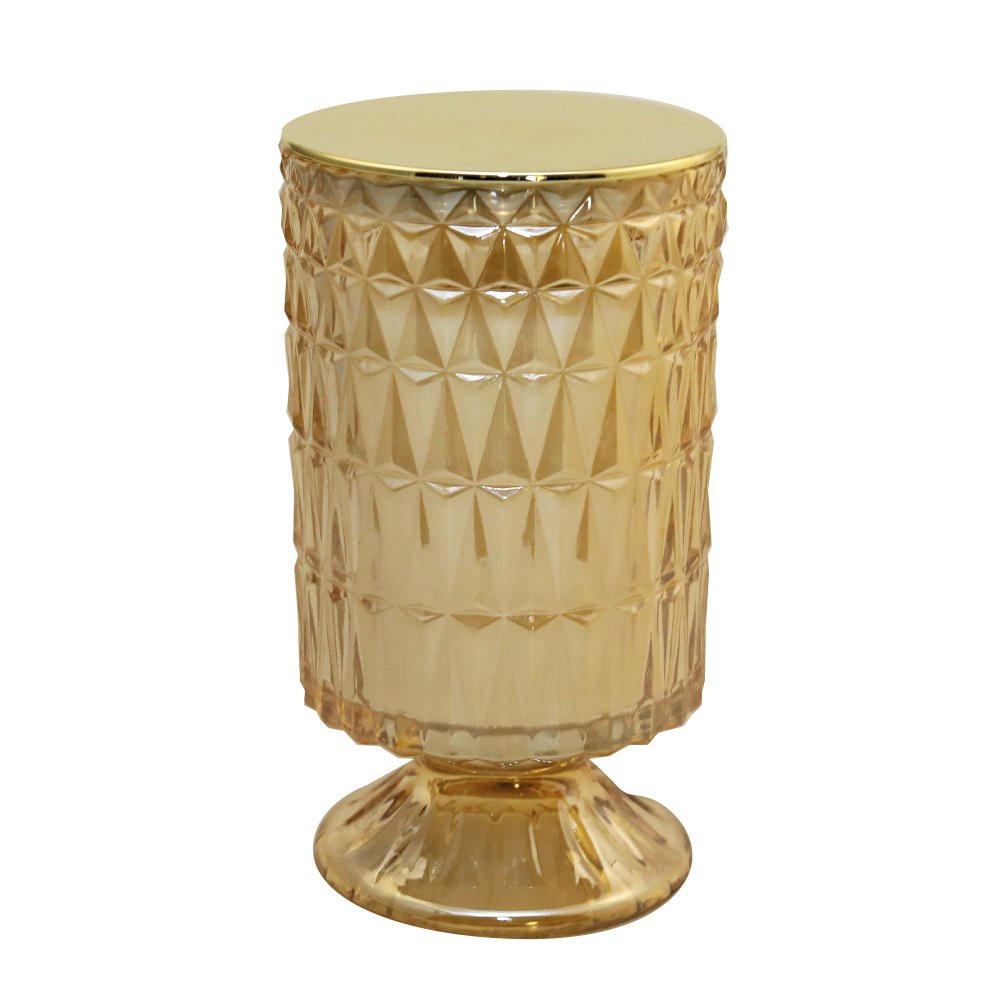 Gouden kaars te voet geur van katoenbloem H18cm