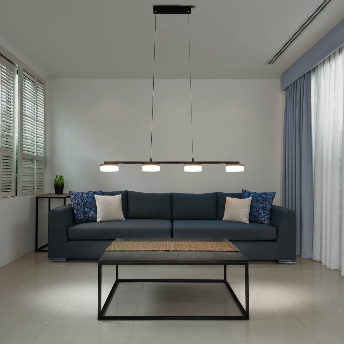 Liv · Glazen hanglamp — zwart