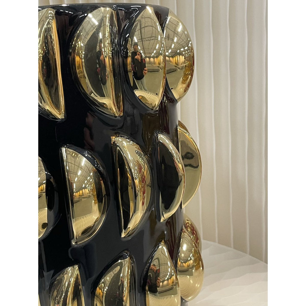 Gouden vaas met visschaalpatroon xl