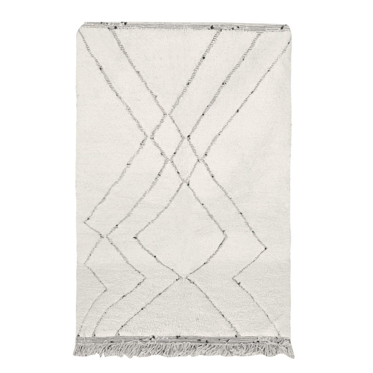 Berber vloerkleed Beni Ouarain zuivere wol 155 x 260 cm