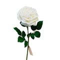 QMF Hand Touch Rose 65cm WIT 2PCS