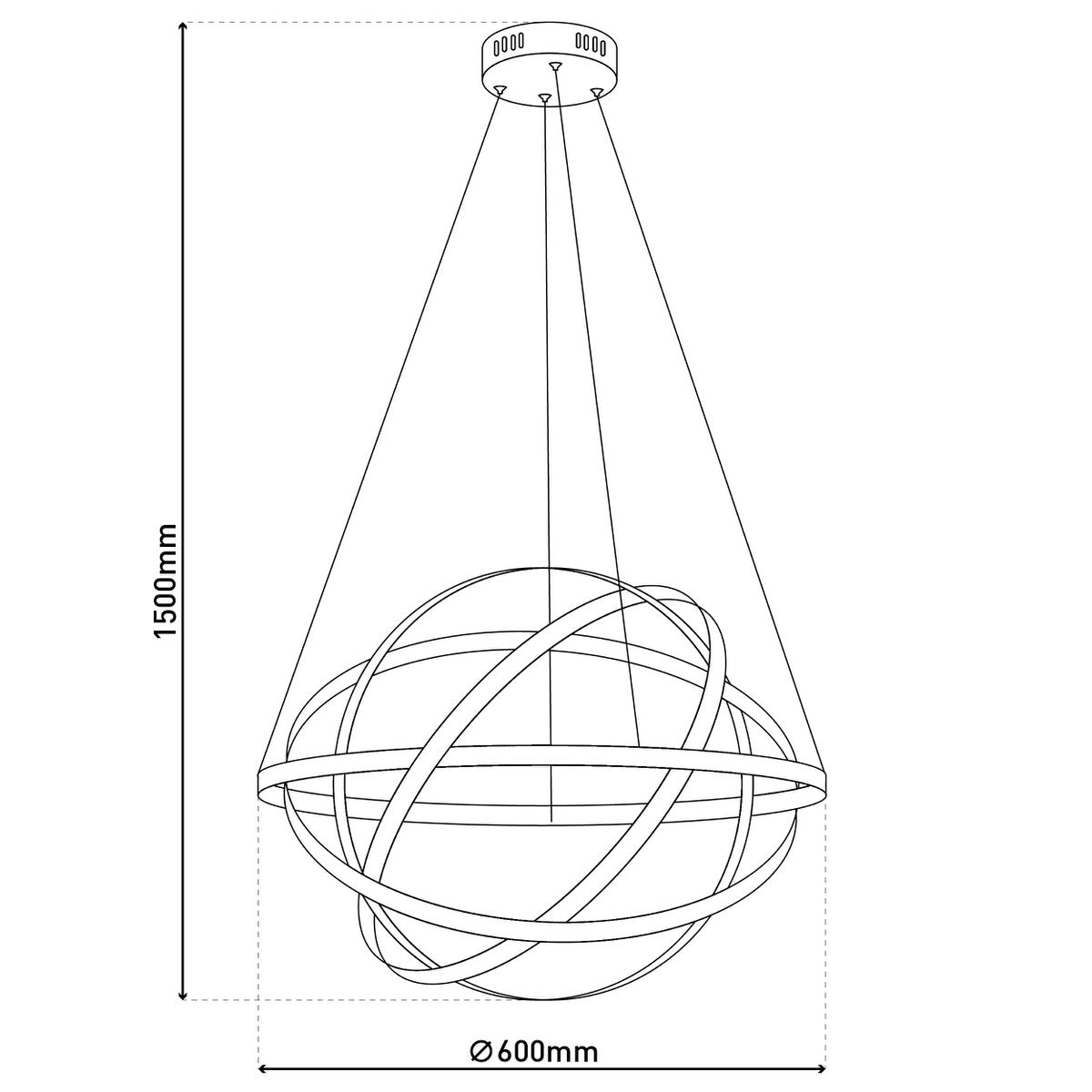 Liv · Hanglamp — chroom