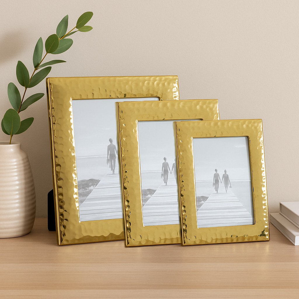 Gouden gehamerd fotolijst 10*15