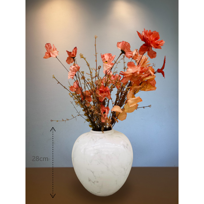 Zijden Bloemen met American porcelain ginger jar by mid-20th century Big H*28W*25