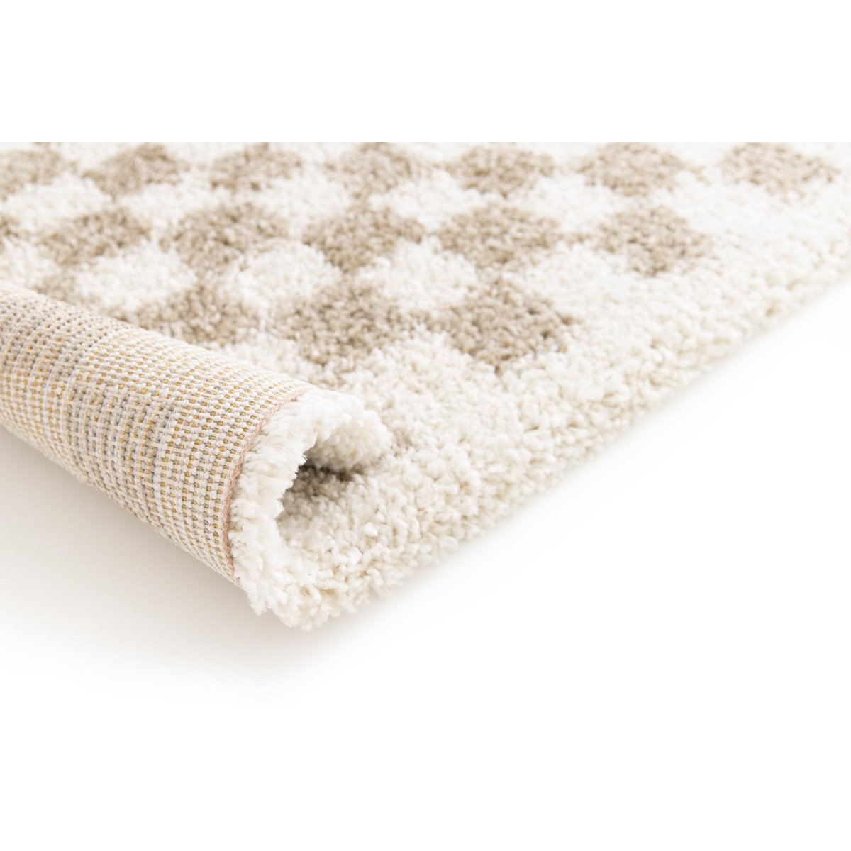 CHECKERS Zacht en comfortabel hoogpolig vloerkleed