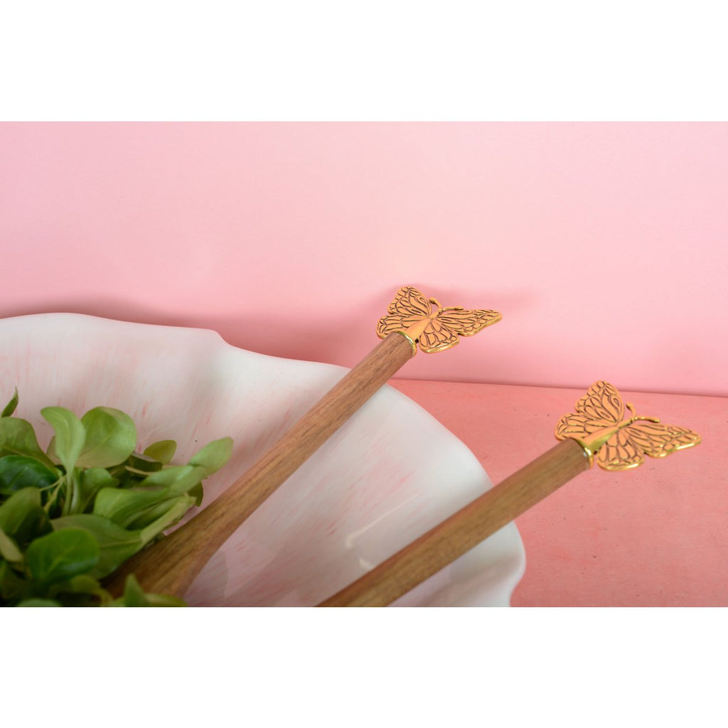 Gouden vlindersalade bestek