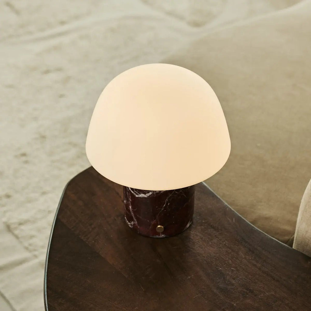 Maes Red / Rosso Levanto - Elegante marmeren oplaadbare tafellamp, tot 100 uur verlichting, stijlvol en functioneel