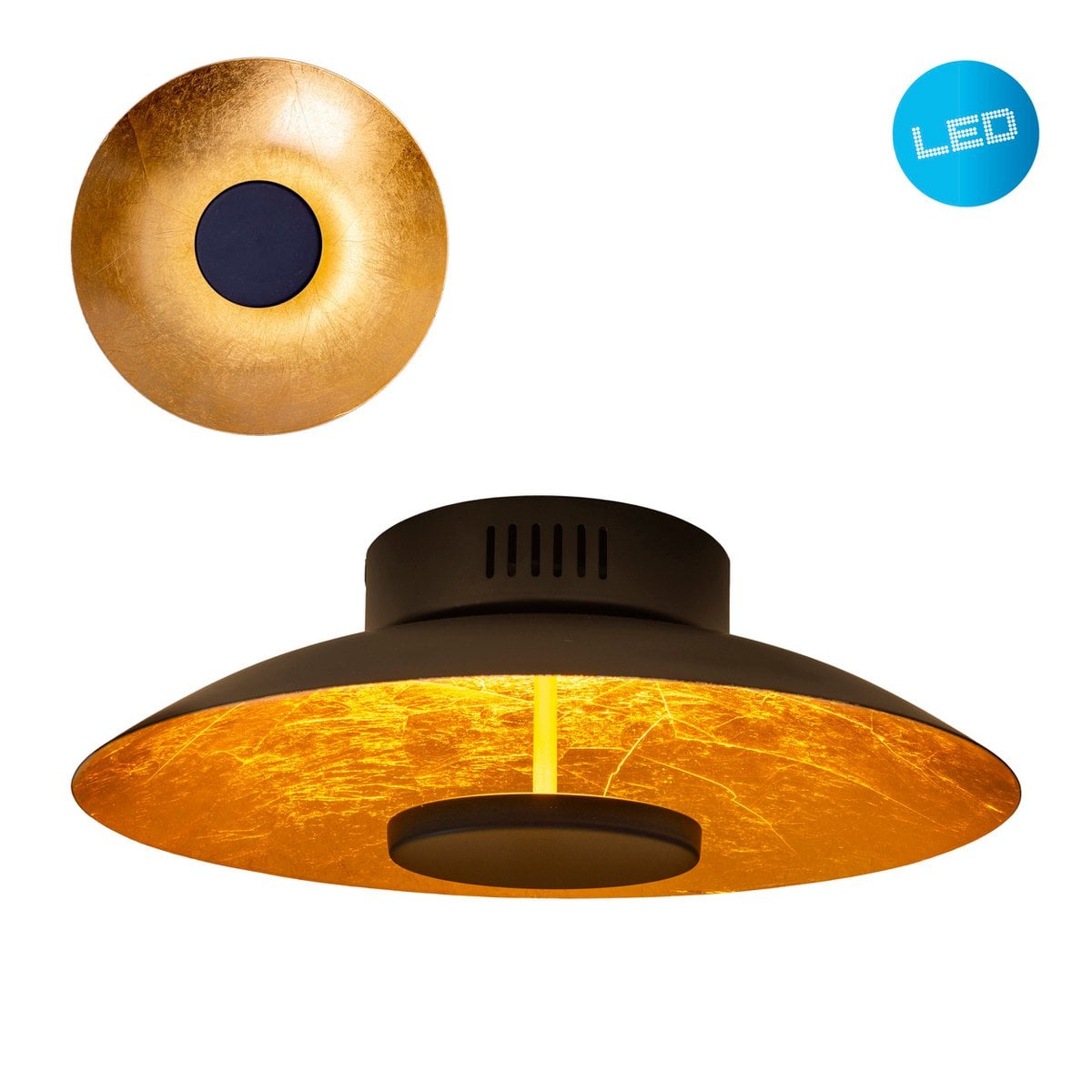 Liv · Metalen plafondlamp — zwart