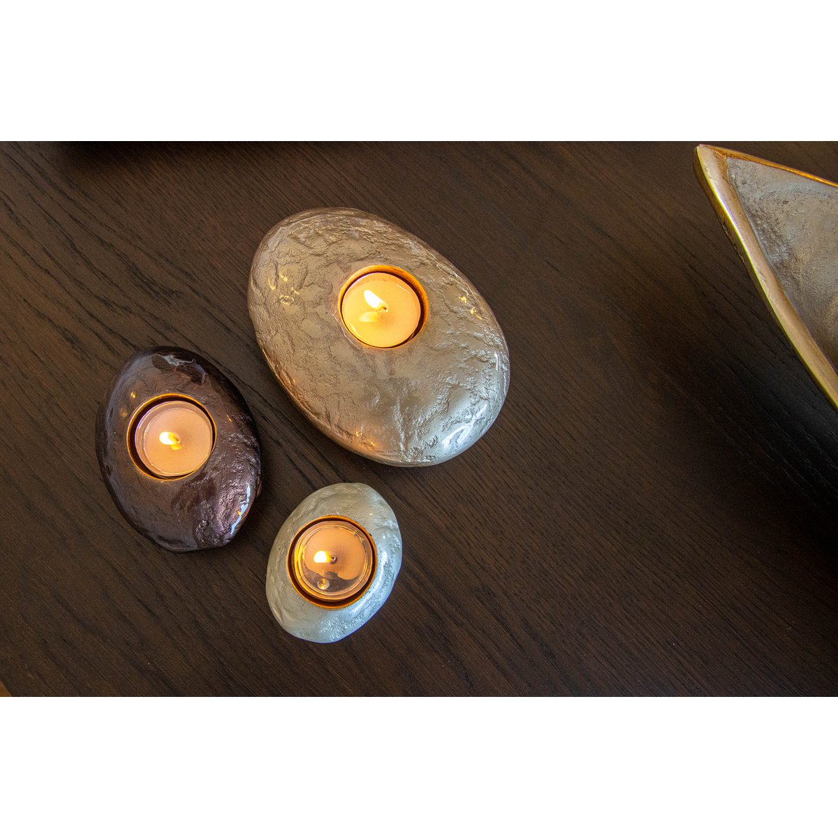 8x6.5x3,5 cm witte aluminium kandelaar