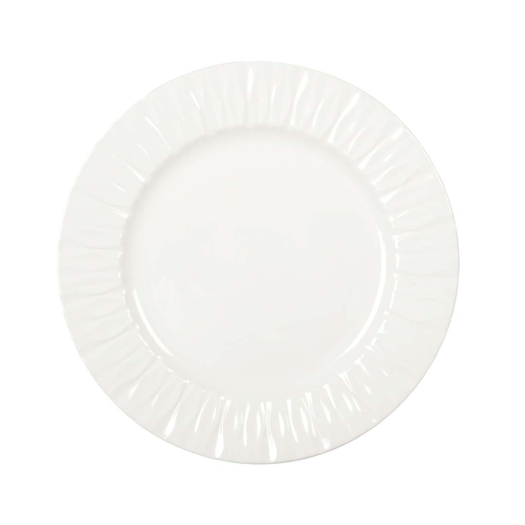 Assiette Plate Blanche Lilia 26.5x26.5x2.3cm