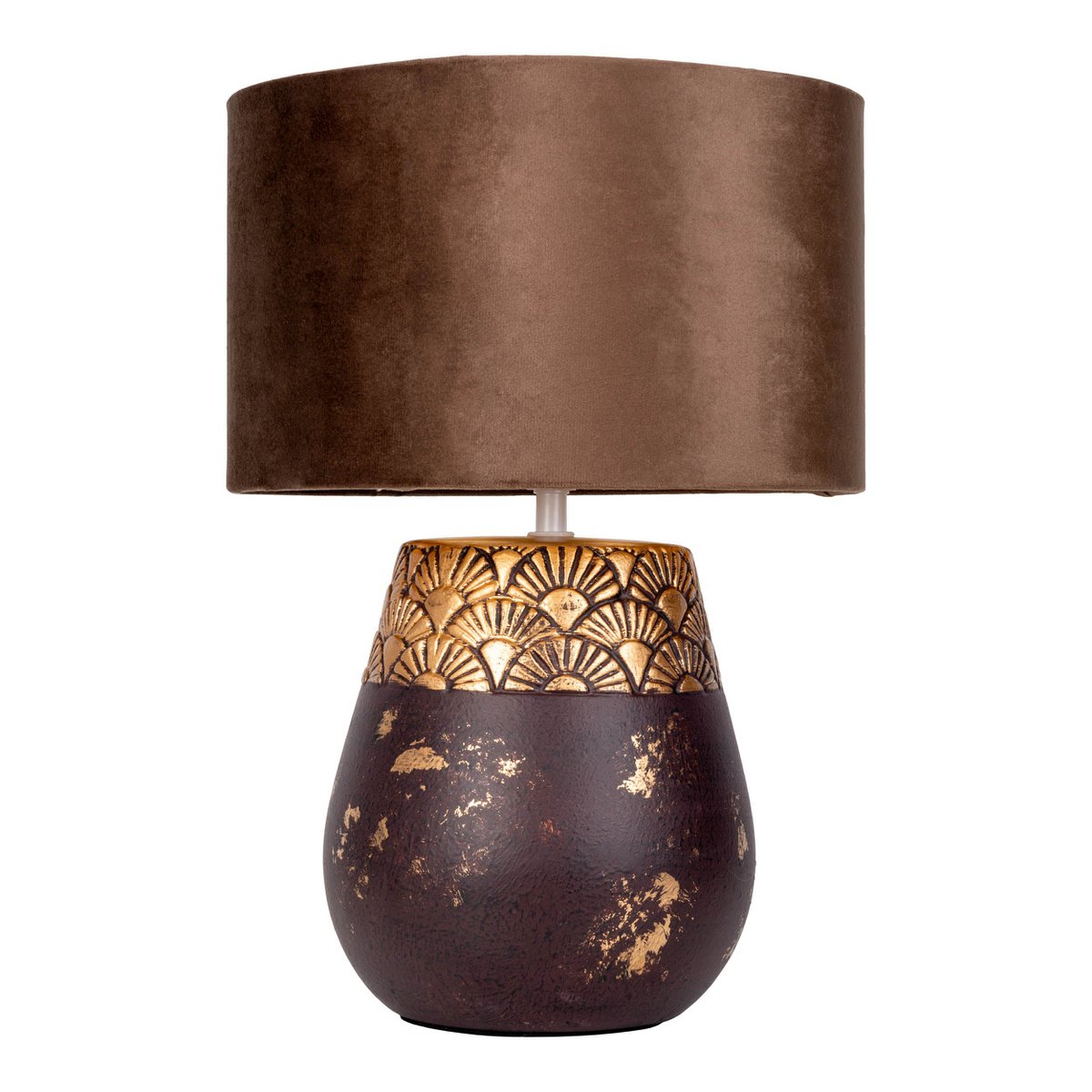 Liv · Oplaadbare houten tafellamp met leren band — grijs