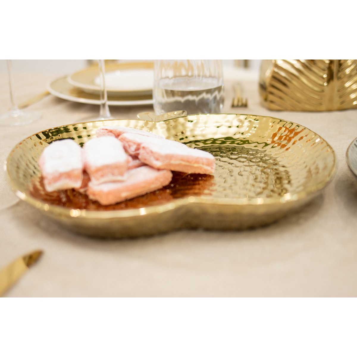 Gouden keramische appelbeker 29.5x28,5x4cm