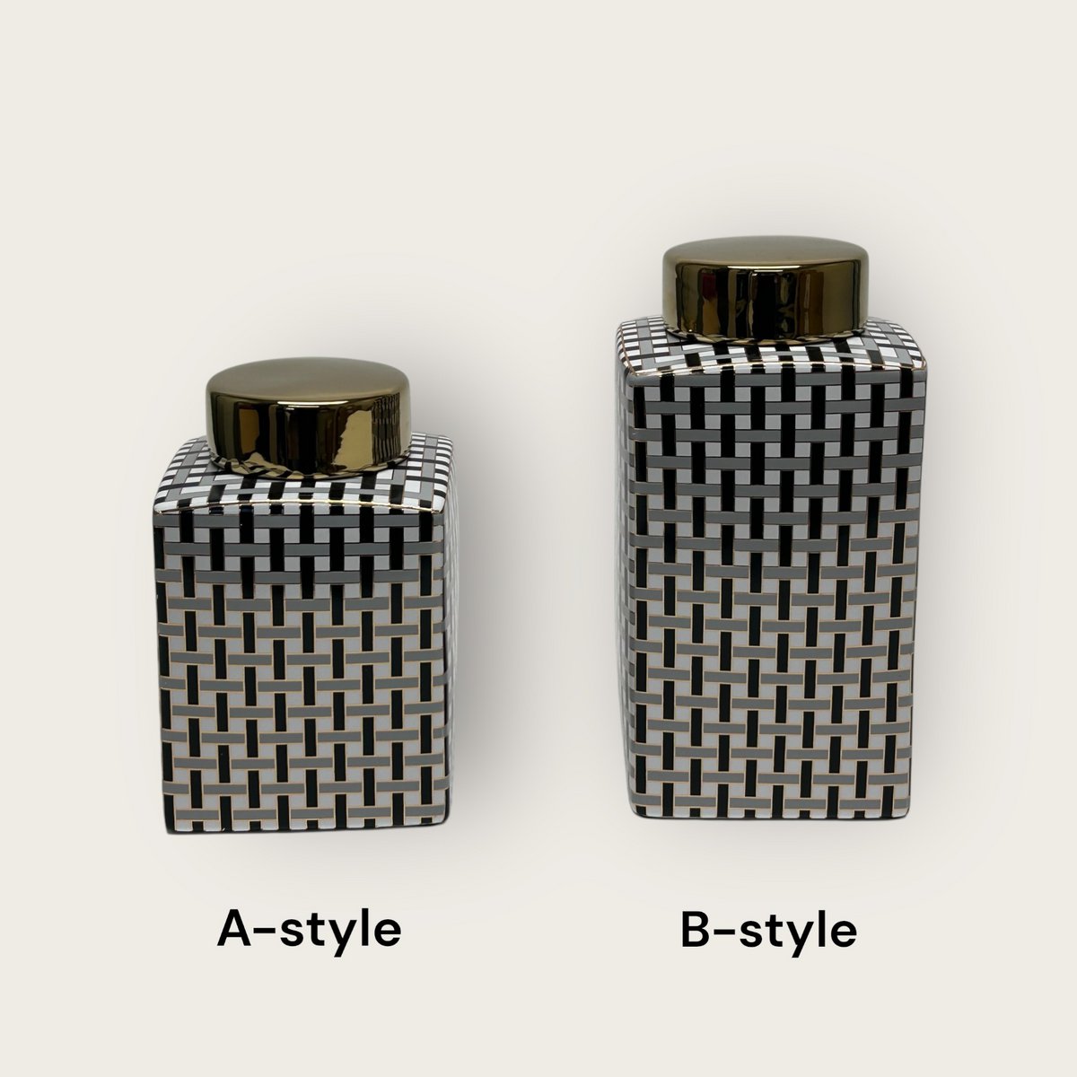 Gouden busje met deksel