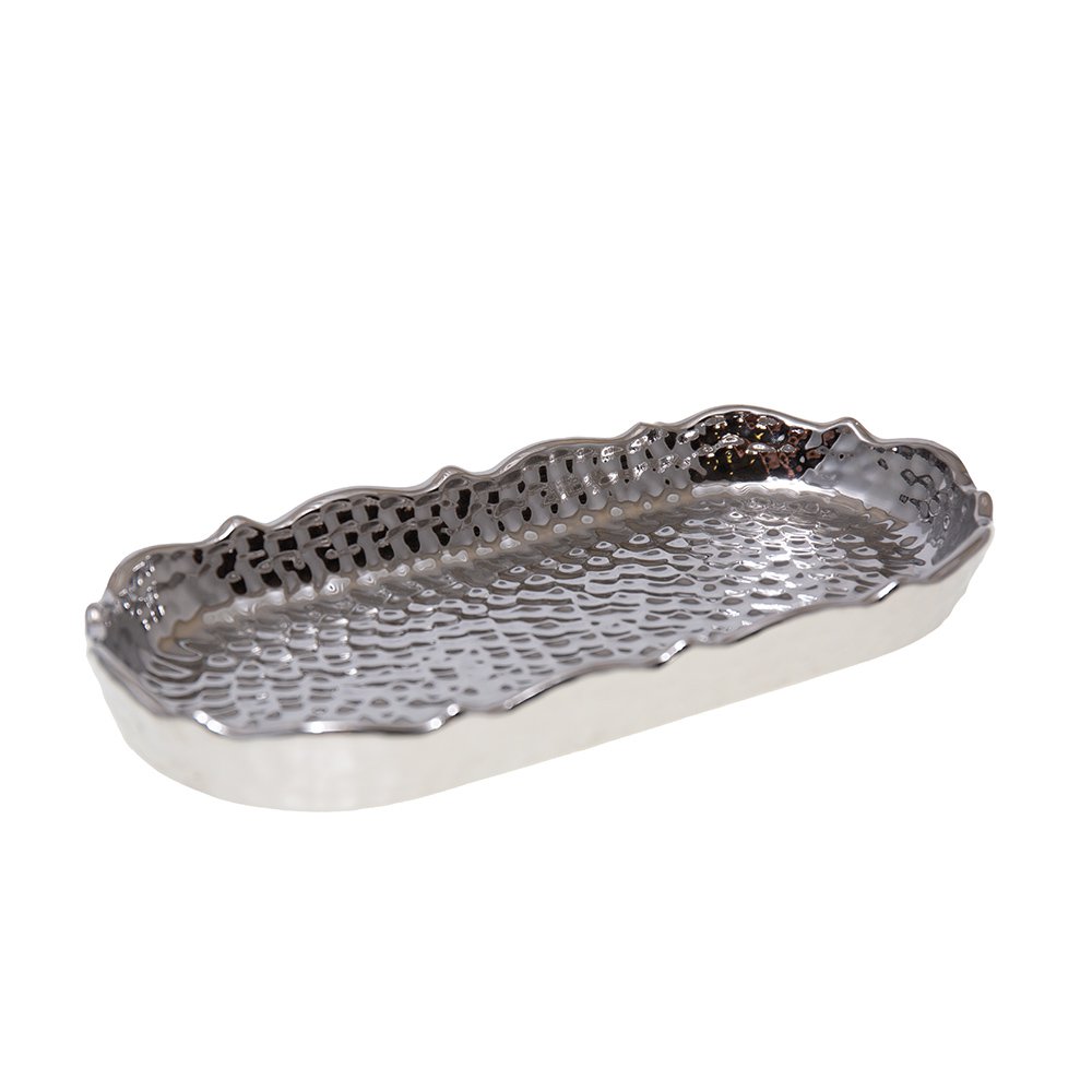 Zilveren rechthoekige kopje 25x11,5x3cm