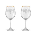 Gegraveerde wijnglazen Vine Gilded - set van 2