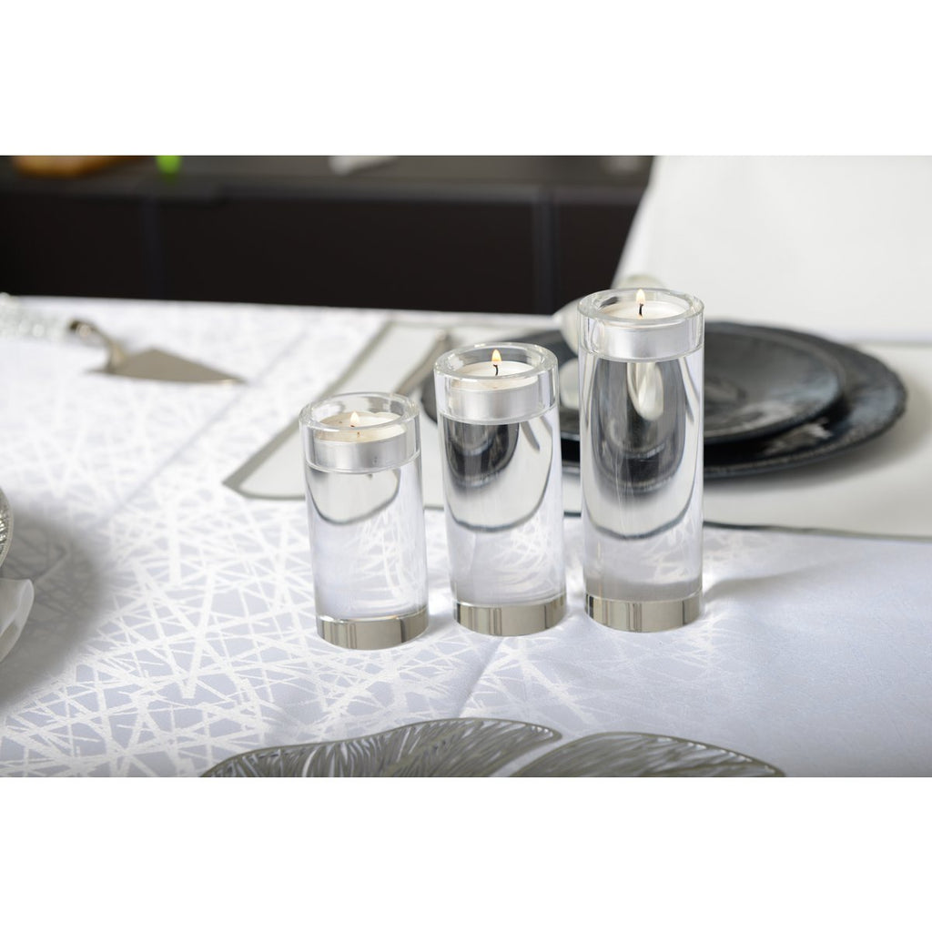 12 CM RONDE GLAZEN KAARSHOUDER