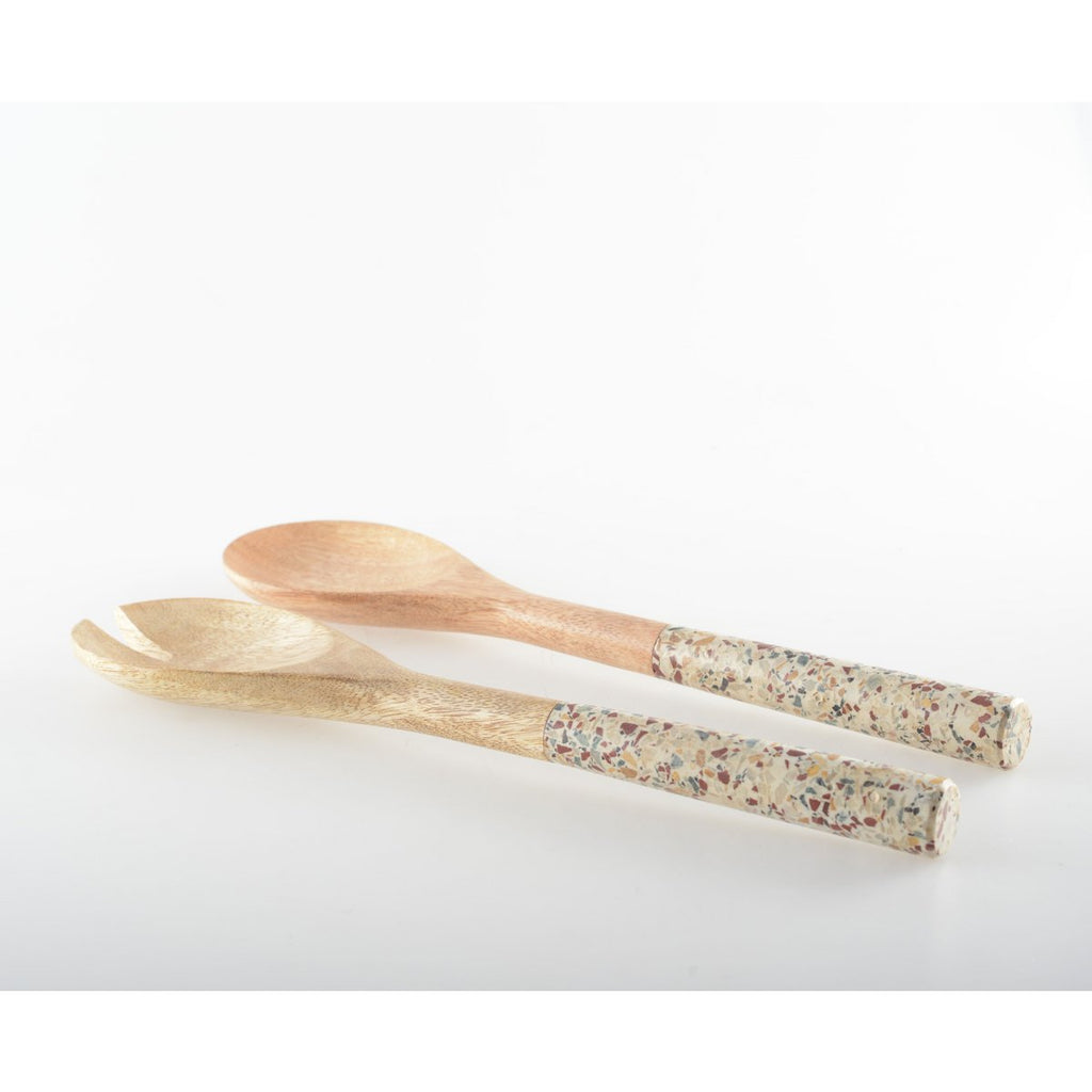 Marmeren salade bestek