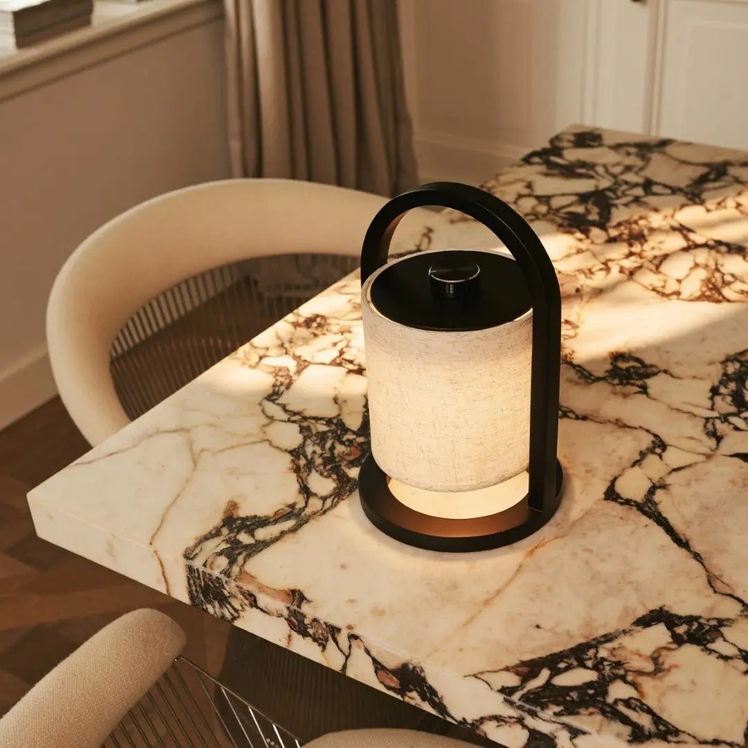 River Black draadloze houten lamp – Oplaadbaar en dimbaar