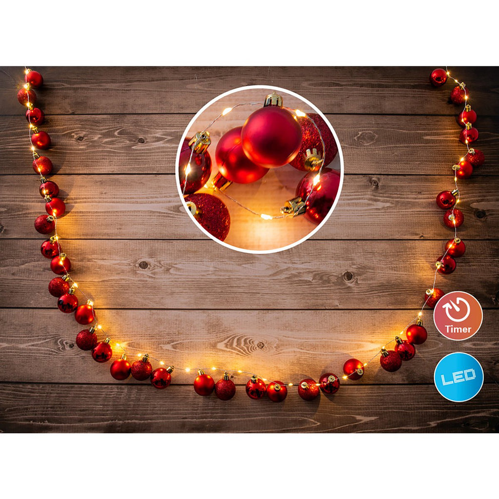 LED Outdoor Christmas Light Chain L: 250 cm rood