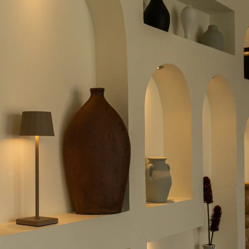 William Koala Brown oplaadbare ijzeren tafellamp – dimbaar, opladen via USB-C, batterijduur van 120 uur