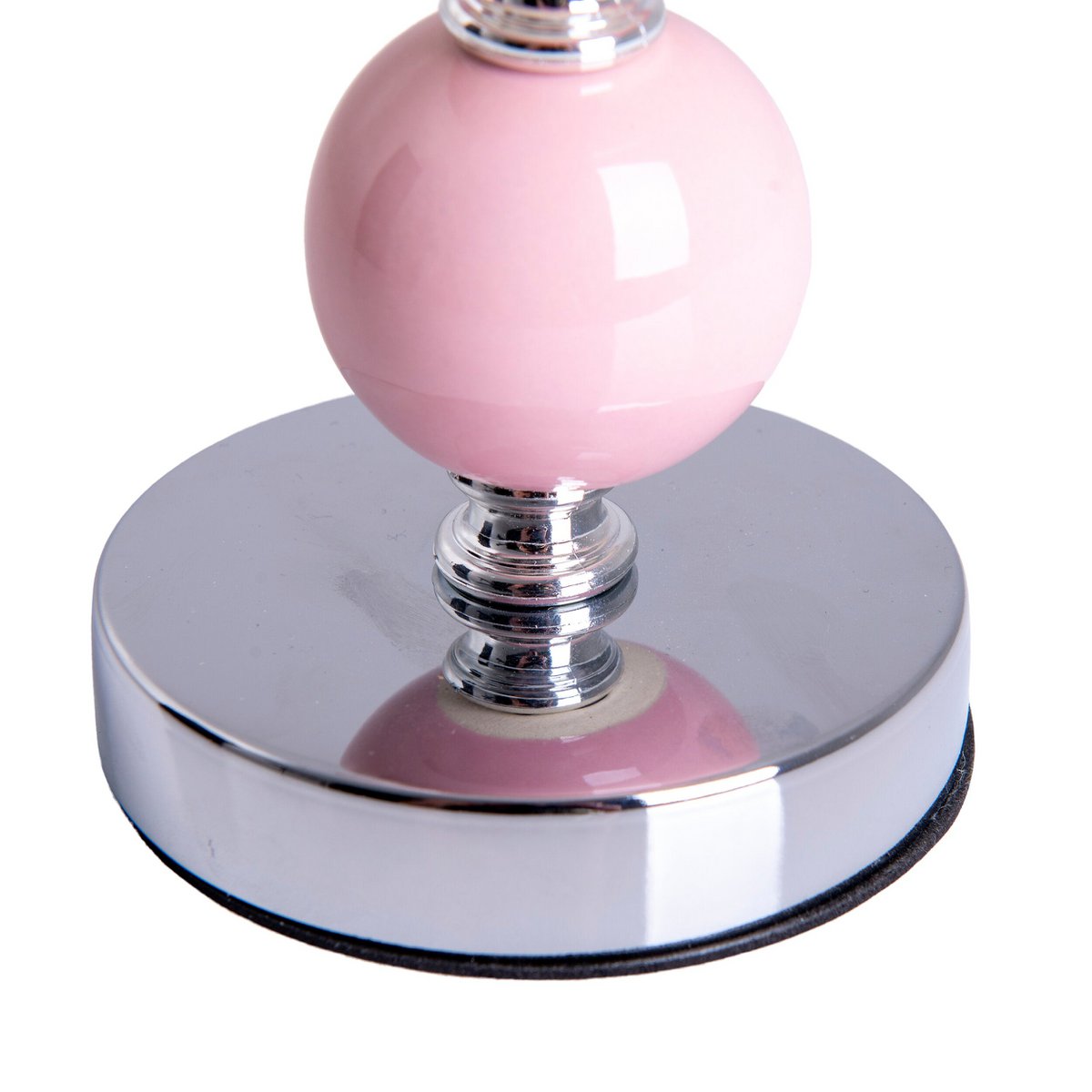 Liv · Houten tafellamp met linnen kap — roze