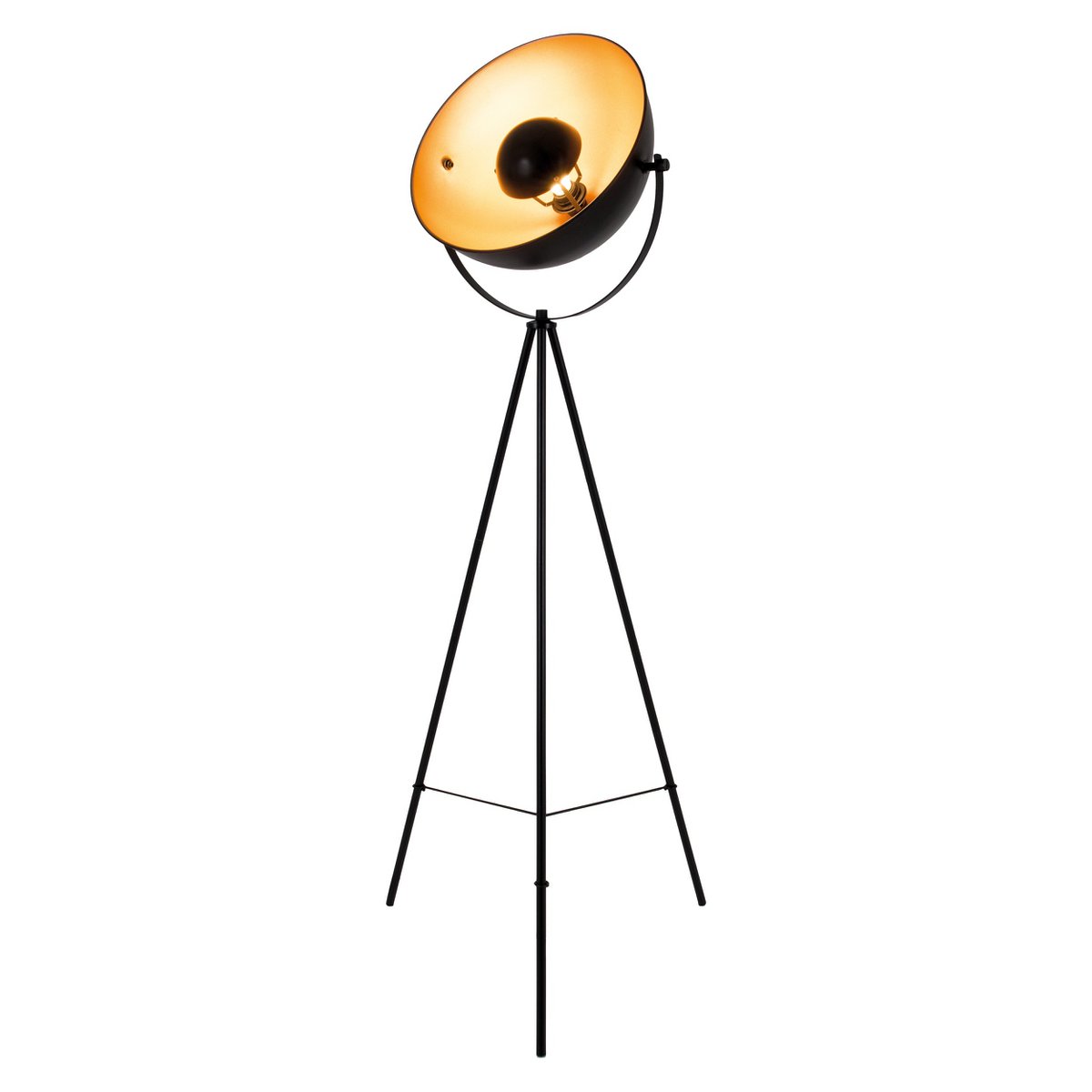Liv · Houten vloerlamp — zwart