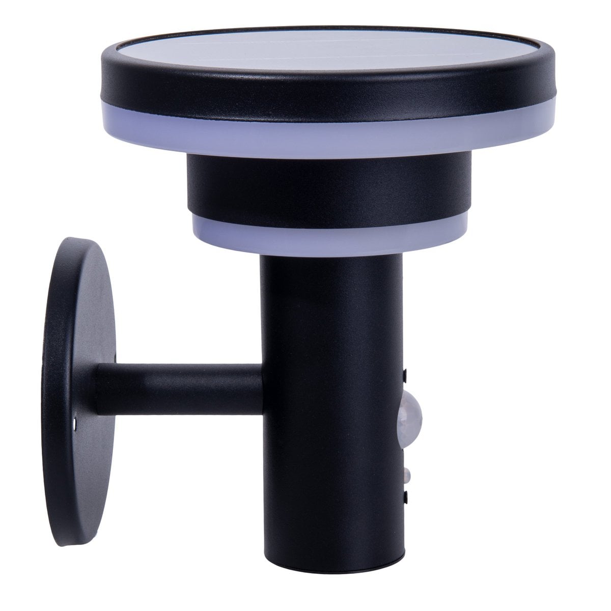 LED Solar Buitenwandlamp "Nora", voor buiten, wandlamp - metaal en plastic in het zwart, met geïntegreerde LED