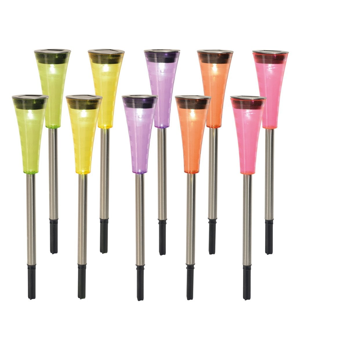 10er set LED Solar-Eerspieß "Multi"