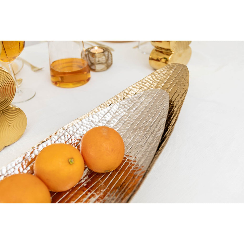 Gouden en zilveren aluminium fruitsneden - veel van 2