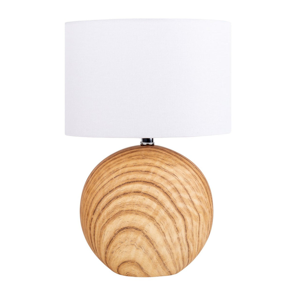 Liv · Houten tafellamp met linnen kap