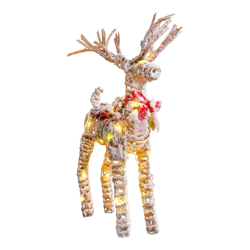 LED kerstdecoraties "rendier" gemaakt van weerbestendig plastic in de natuur, met stevig ingebouwde LED's