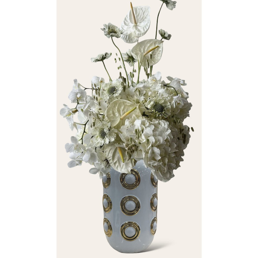 Gouden vaas met 3 cirkels (CV11617-12-CA-205321-WIT)