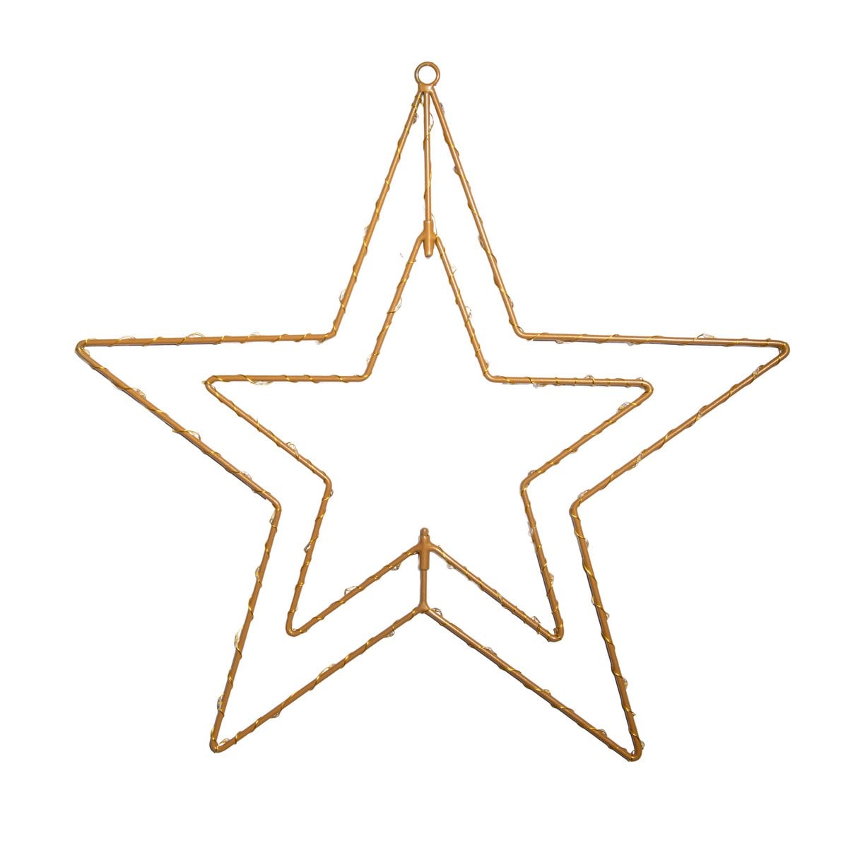 LED Outdoor Christmas Lamp "Stern" Ø 40 cm kerstdecoraties gemaakt van metaal in goud met stevig geïnstalleerde LED's