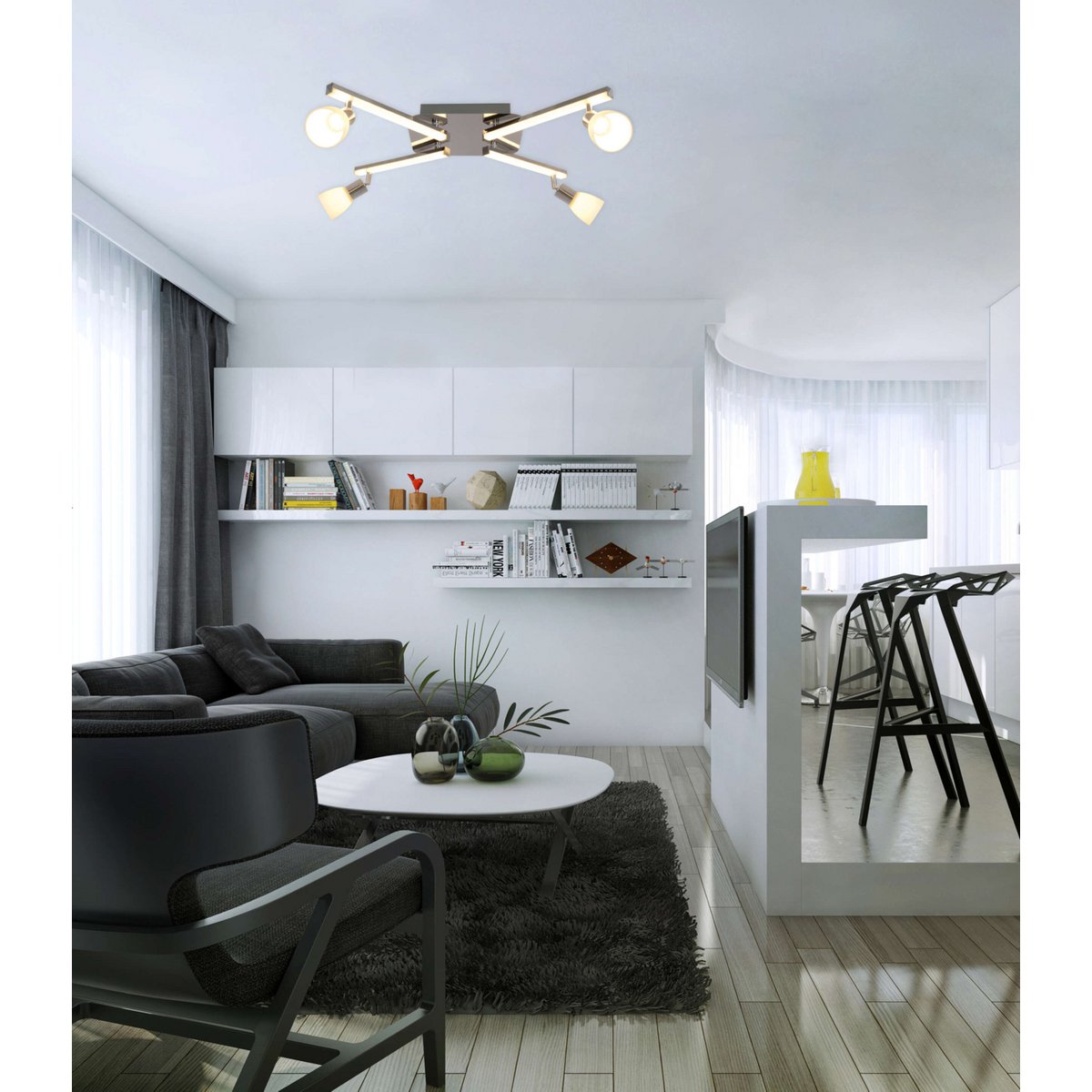 Liv · Plafondlamp — chroom