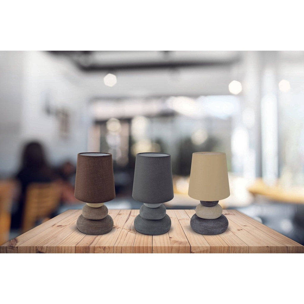 Liv · Houten tafellamp met linnen kap